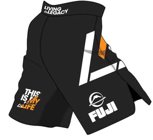Rilion Gracie Black Fight Shorts - MMA Fightland